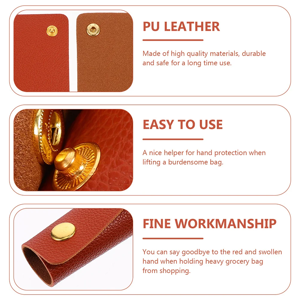 

4Pcs Anti-Slip Hand Protective Cover PU Bag Handle Grips for Grocery Shopping Luggage Duffel Carrier Comfortable