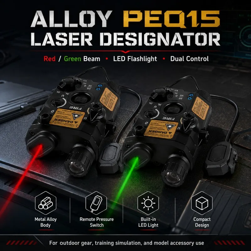 Dual‑Output Beam Lighting Component Alloy Shell Tail‑Trigger Hobby Decoration Accessory