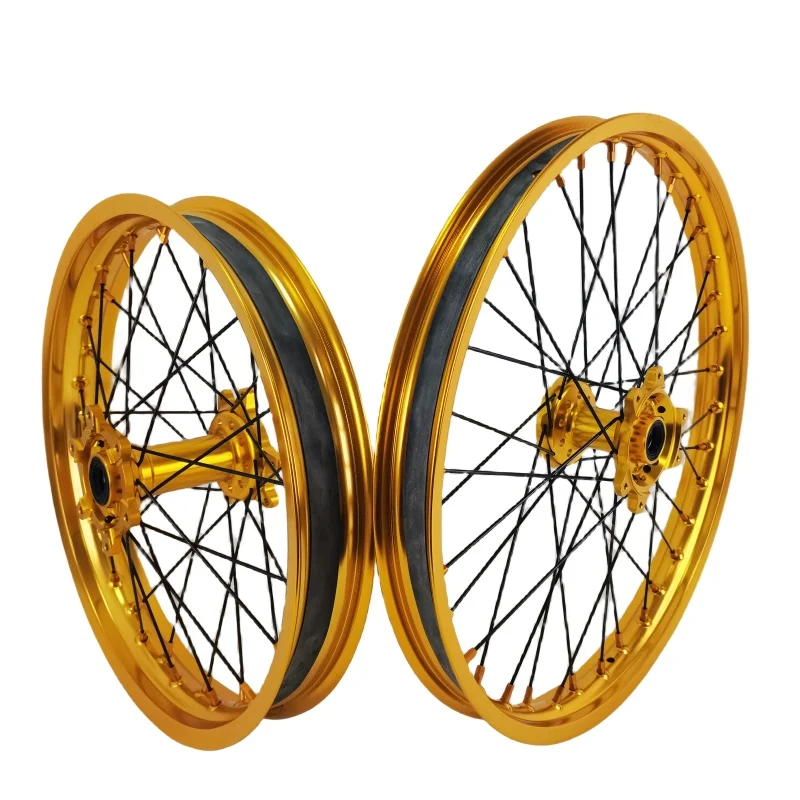 

Колесный комплект Gold Rims Fit Ultra Bee 21*1.6 и 19*2.15 для электромотоцикла Supermotard, передние и задние колеса