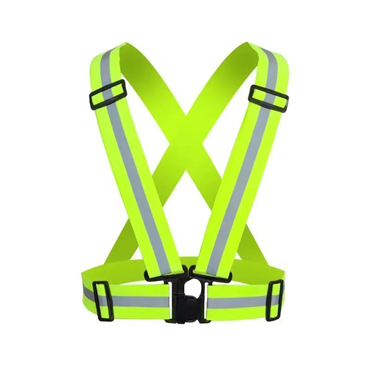 Reflective Safety Vest Harness High Visibility 360° Adjustable for Cycling Running Work Safety Durable Reflective Gear