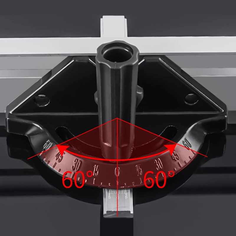 Imagem -03 - Carpintaria Miter Gauge Ângulo Ajustável Empurrador Miter Régua Ferramentas Workbench Table Saw Serra Circular Guarnição Router Acessórios