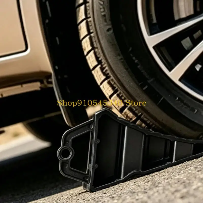 U2JA Universal Garage Wheel Chock Antiskid Texture Surfaces Heavy Load Capacity Easy Position Alignment Wheel Stopper