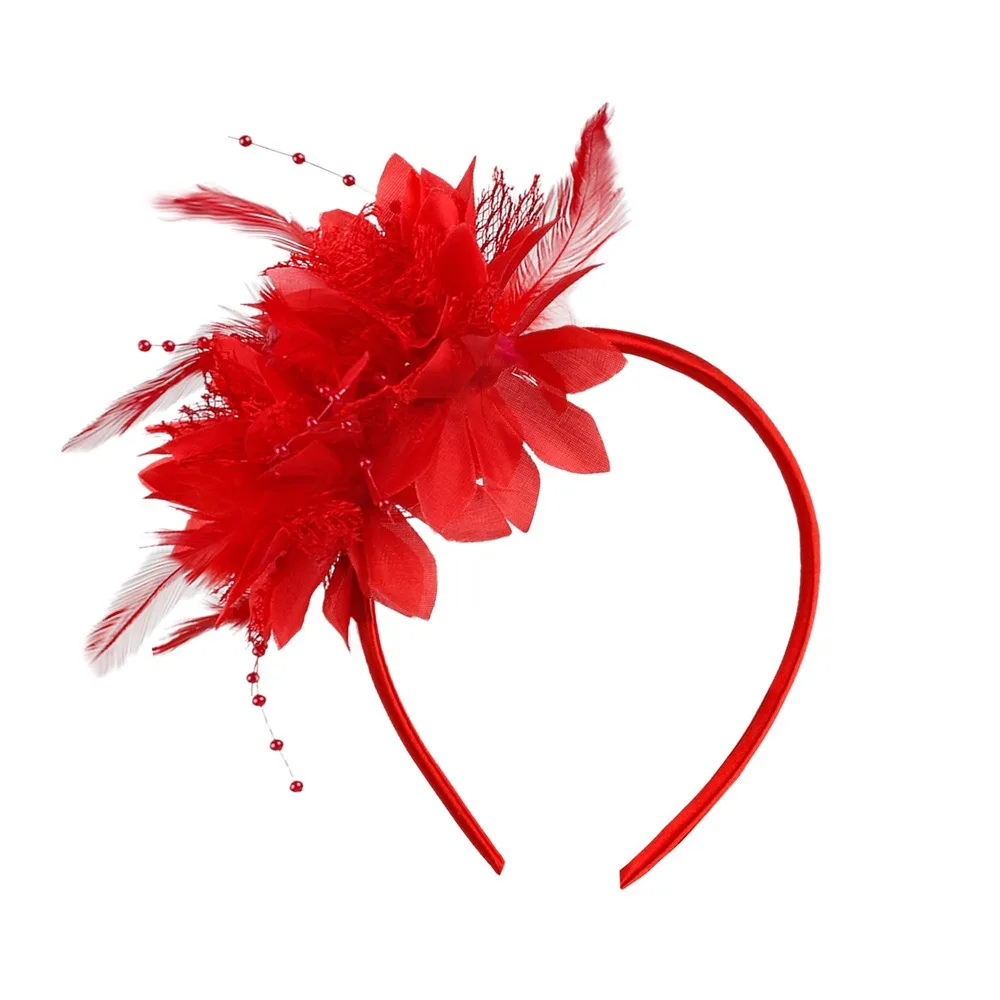 Feather Decoration Feather Flower Headband Floral Design Stylish Accessory Feather Hair Accessory Retro Style