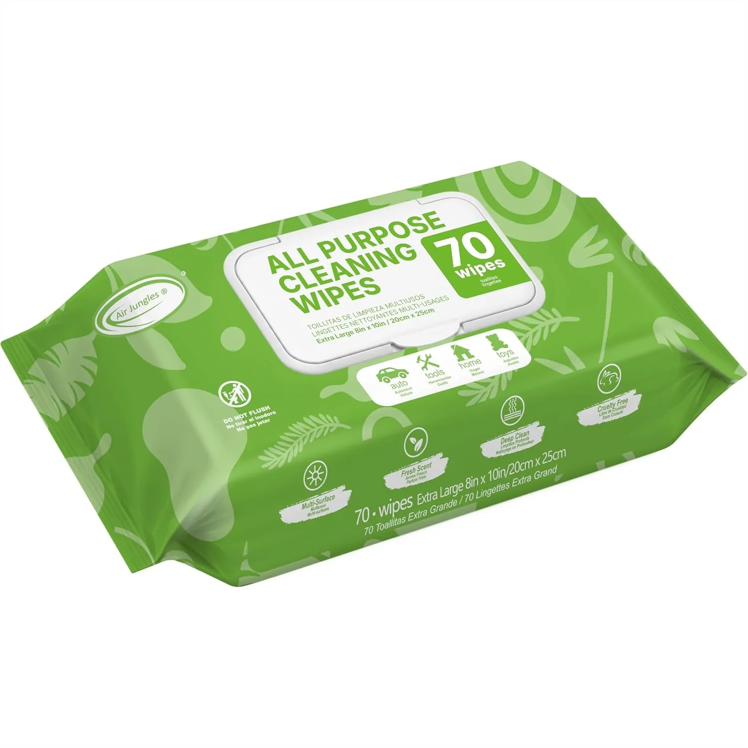 All Purpose Cleaning Wipes 70 Count, XL 8x10 Inch Heavy Duty for Home Car Office