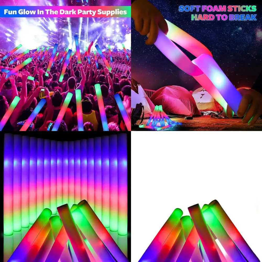 

130-Piece LED Glow Sticks, Multicolor Flashing, Ideal for Parties, Birthdays, Weddings, Carnivals, Concerts, New Year's Eve