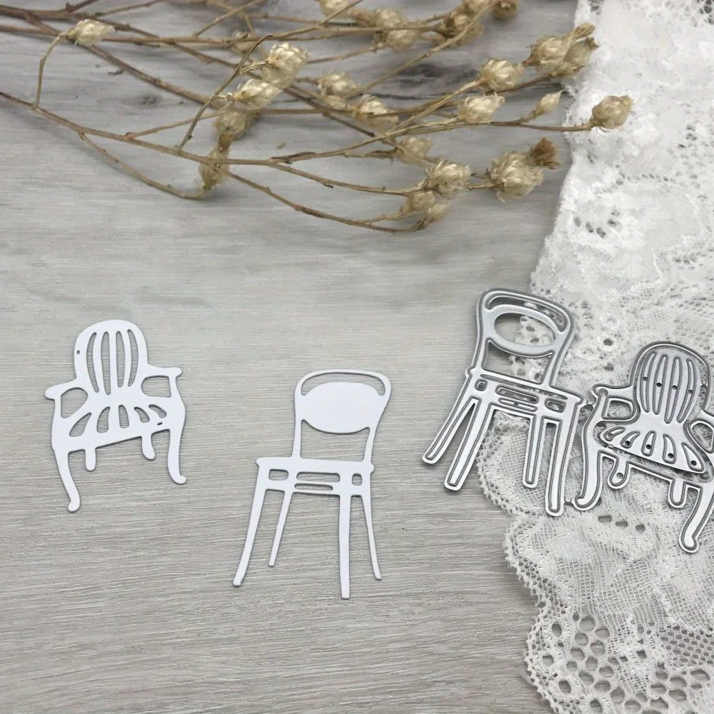 

1 шт., металлические штампы для резки, формы для стульев, украшения, скрапбукинг, лезвие для рукоделия, трафареты, штампы