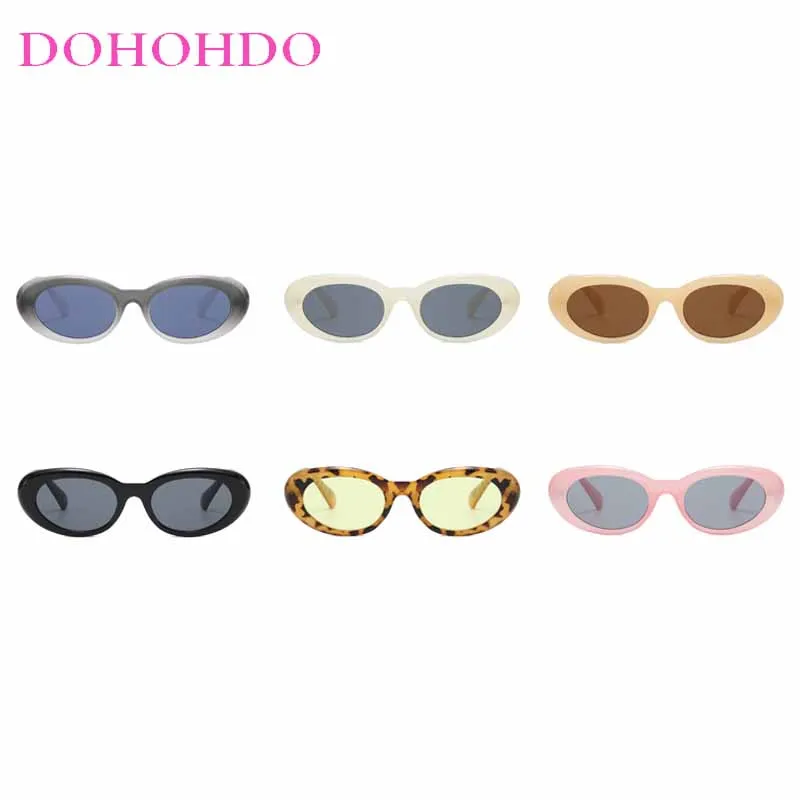 DOHOHDO New Retro Sunglasses Women Fashion Leopard Champagne Eyewear Fashion Brand Designer Oval Sun Glasses Shades Lady UV4000 image 6