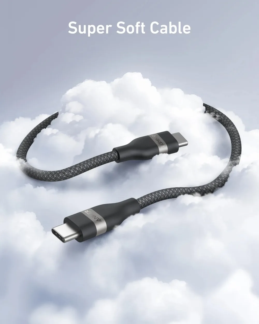 Kabel USB-C do USB-C Anker A82E2 (0,9 m / 1,8 m, 240W, Oplot z recyklingu) Szybka ładowarka typu C do iPhone 17/17Pro/17 Air — zdjęcie produktu 3