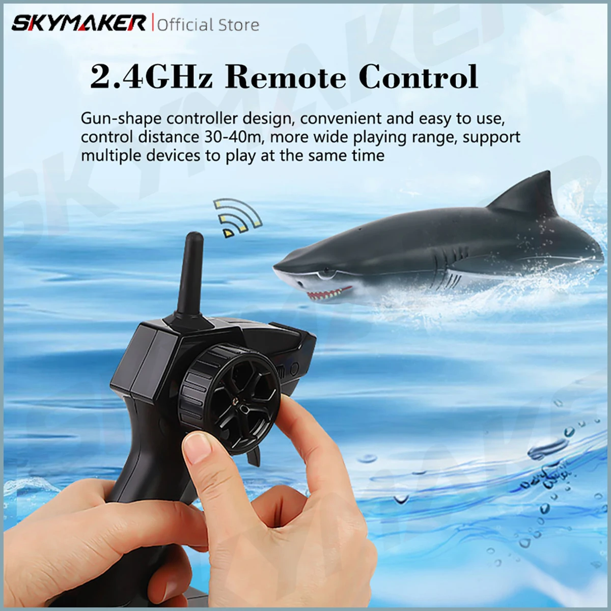 JJRC RC ألعاب القوارب القرش نموذج 2.4G راديو التحكم عن بعد قارب سريع سباق السفينة لعبة المياه الإلكترونية هدية للأطفال الأطفال