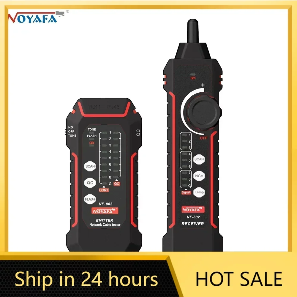 

Noyafa NF-802 High Quality Line Finder Wire Locator RJ11 RJ45 Cat5 Cat6 High Low Voltage Cable Tester LAN Network Cable Tester