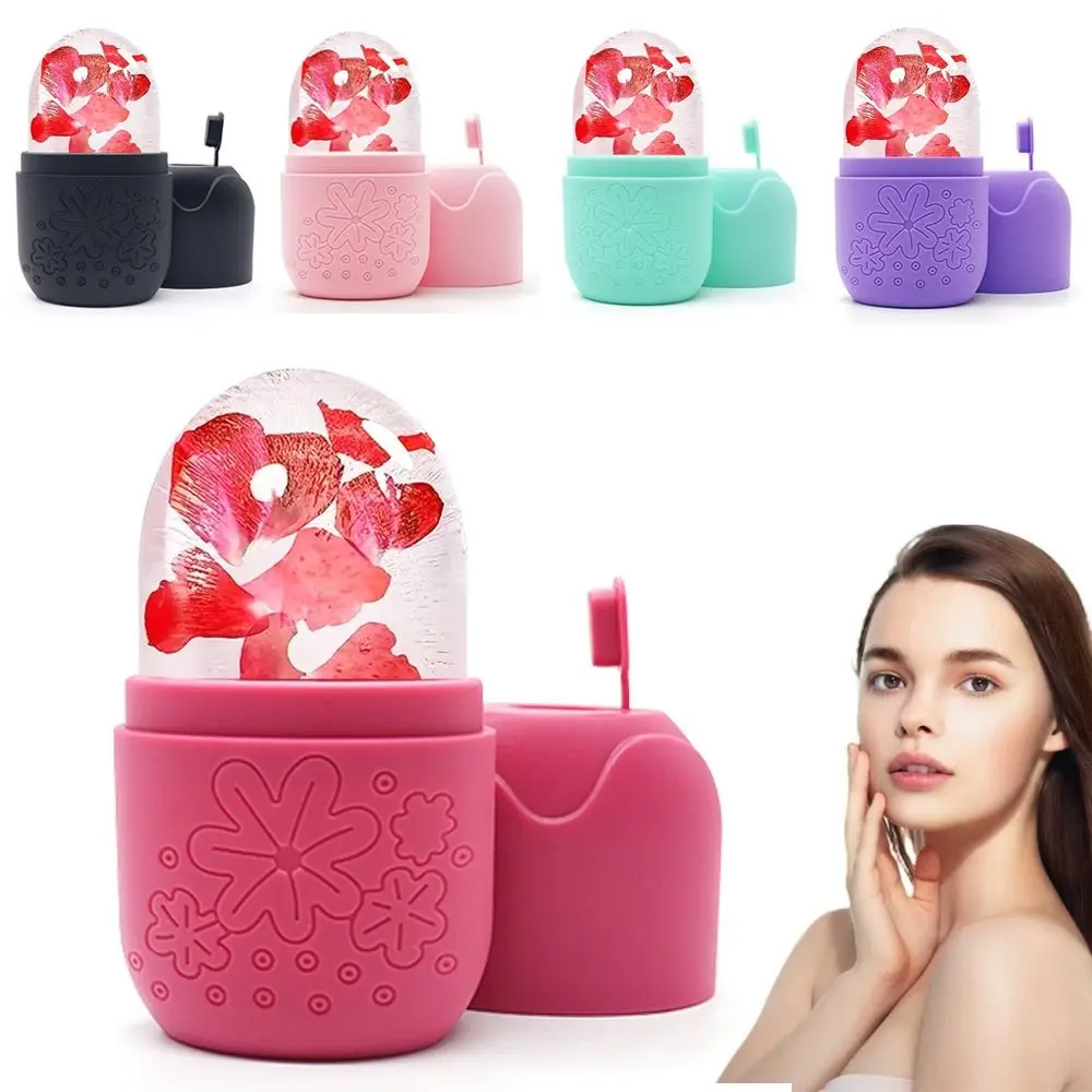 Ulepszony silikonowy roller chłodzący do twarzy, wielokrotnego użytku, do liftingu twarzy, masażer do twarzy, narzędzia do pielęgnacji skóry, forma do lodu, na oczy i szyję.