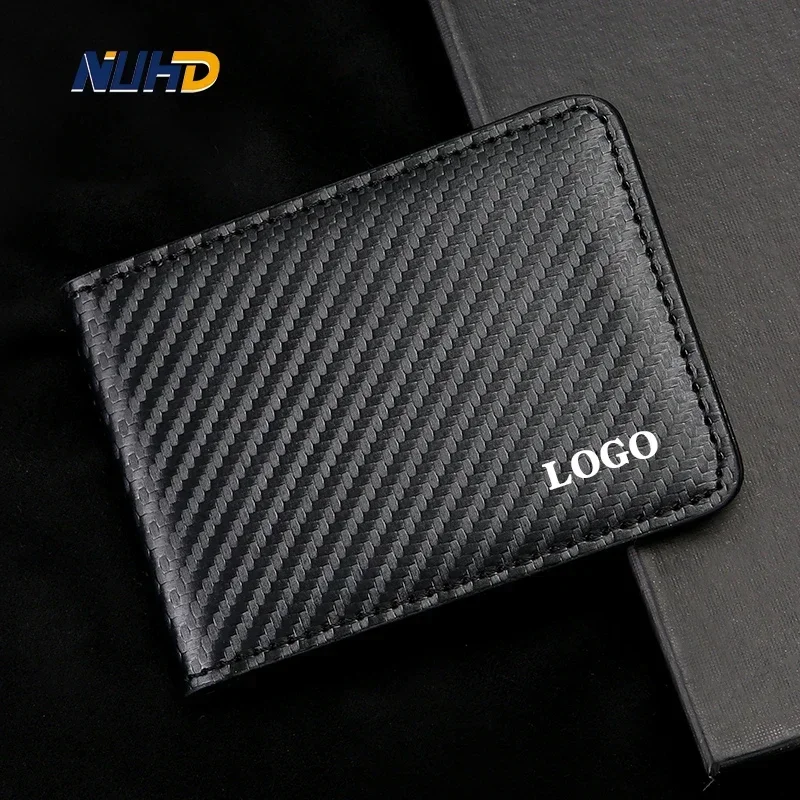 Carbon Fiber Car Driving License Package Case Storage Card Protector Cover For Mercedes BMW Audi VW Bentley Ferrari Lamborghini