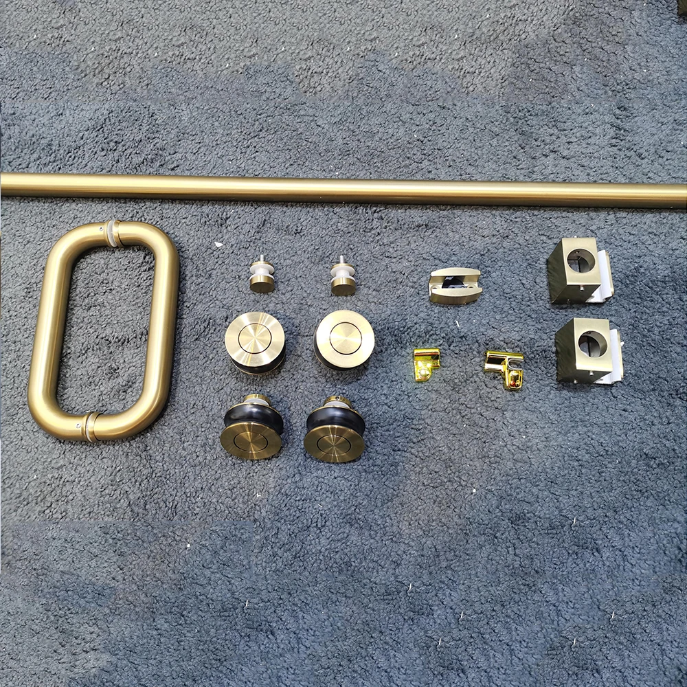 

Цена из нержавеющей стали, золото, безрамная душевая комната, душевая дверь, роликовая раздвижная душевая дверь