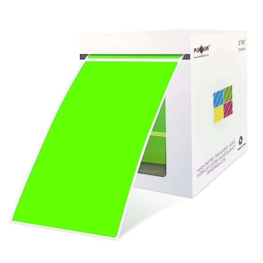 

3 x 5 inch Recgle Sticker Labels, 250PCS Adhesive Color Coding Stickers for Moving Box Inventory Label