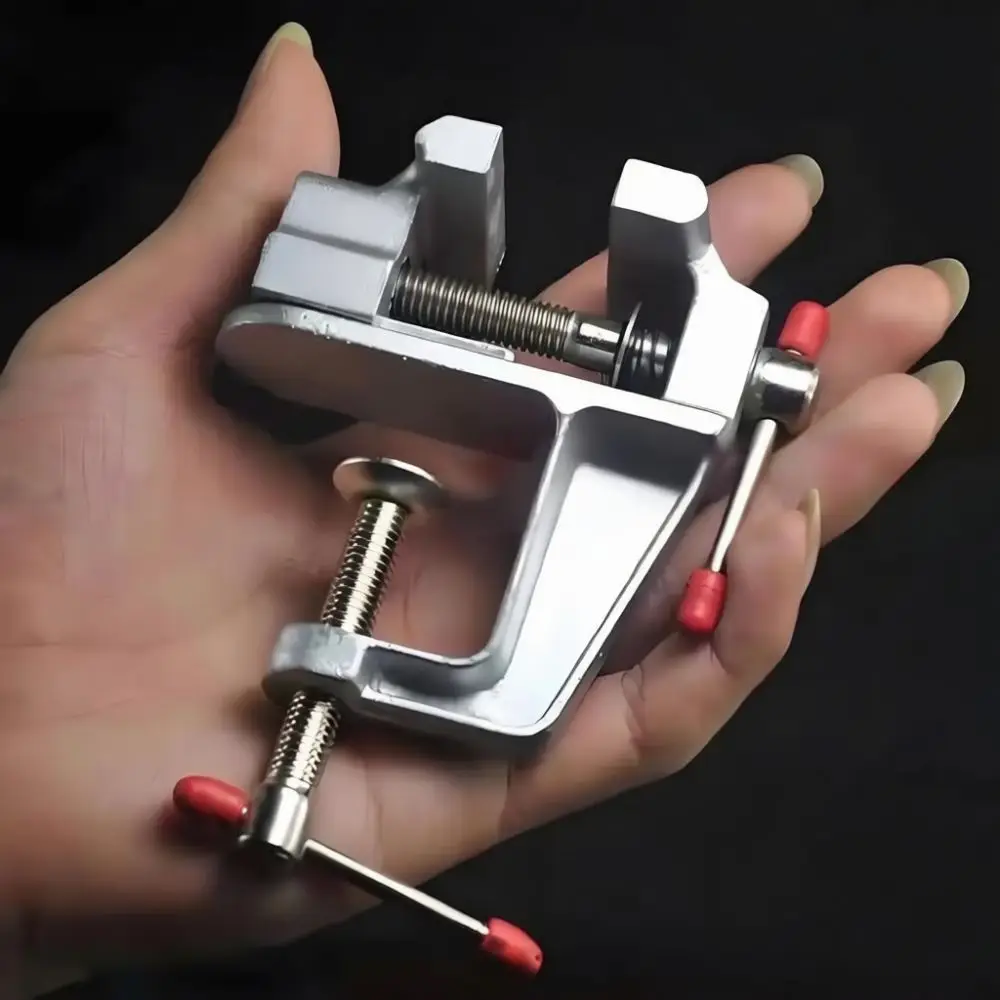 Portable Mini Vise Clamp For Workbench Jewelry Making Model Hobby Small Flat Jaw Vice Manual Metal Working Fixture Tool