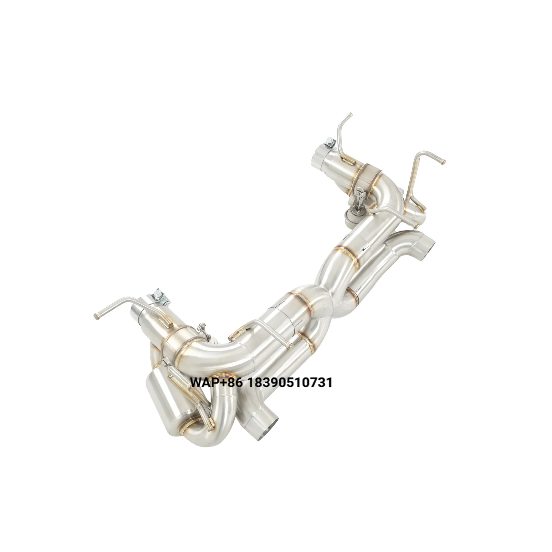 YT Street Car Rear Muffler Active Sound X Pipe OEM Factory Valve Exhaust System for 458SC