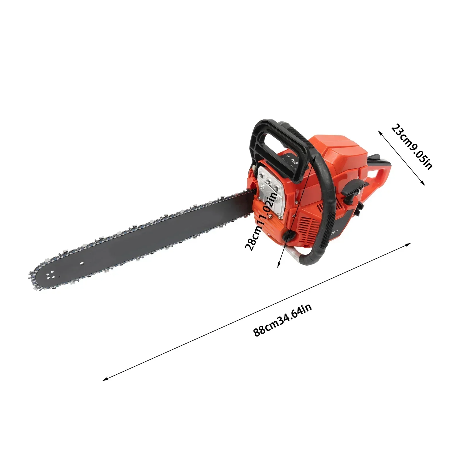 20 Inch Gas Chainsaw 52CC 2.2KW Petrol Chainsaw 2-Stroke Gas Chain Saws, Engine Chain Saw Set Gas Chainsaws (Red)