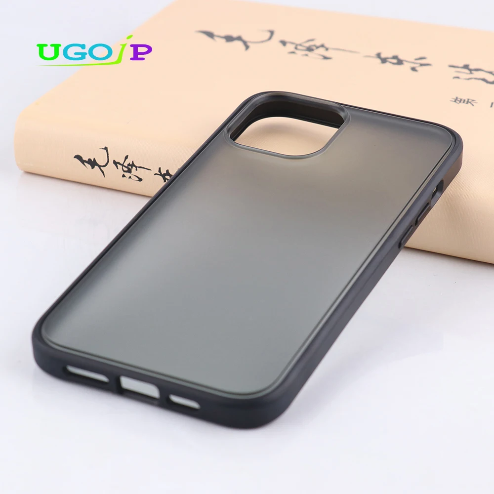 UGOJP Phone Case For iPhone 12 Pro Max Case Shockproof Matte Cover For iPhone 12 mini 12 Pro Frosted Translucent PC Back Shell