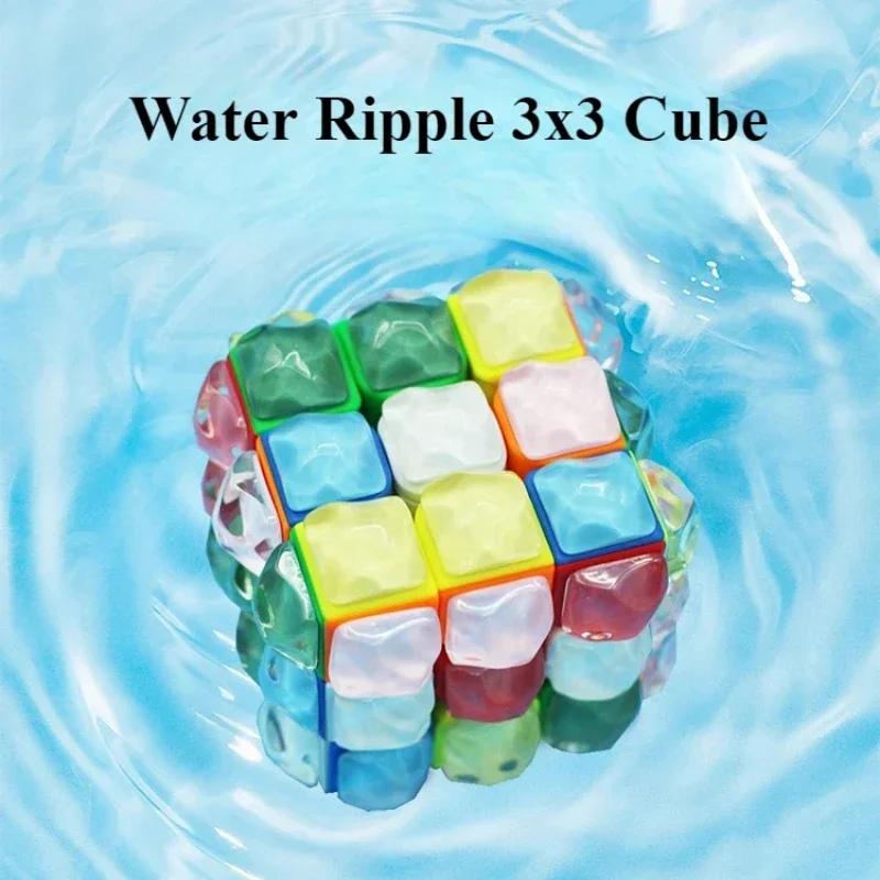 

New 3x3x3 Cube Water Ripple 3x3 Magic Cube Magnetic Transparent Magnetic Puzzle Toy for Children