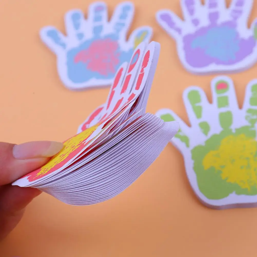 Клейкие заметки на ладони, Набор цветных клейких заметок на ладони для детей, офиса, 6 упаковок, самоклеящиеся заметки, розовый зеленый желтый для класса