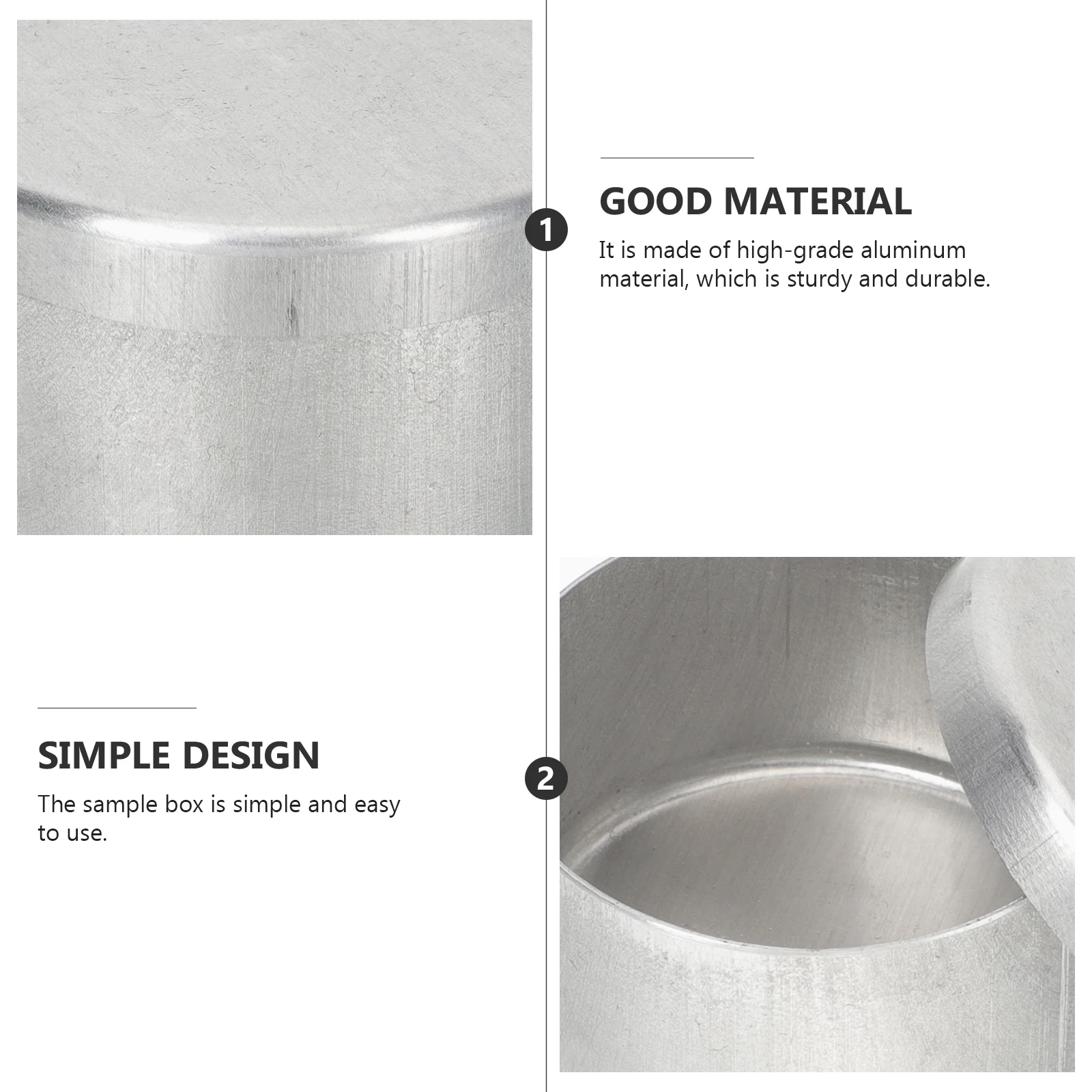 

9pcs Sampling Box Round Container Silver Lid Weighing Jars Small Soil Holder Body Storage Travel Mini Containers Lids Sample