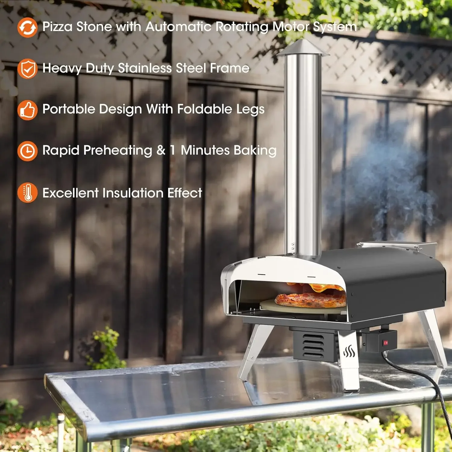 Ooni Karu Portable Camping Firewood Cooking Pizza Barbecue Stove Charcoal Particle Oven Household Commercial