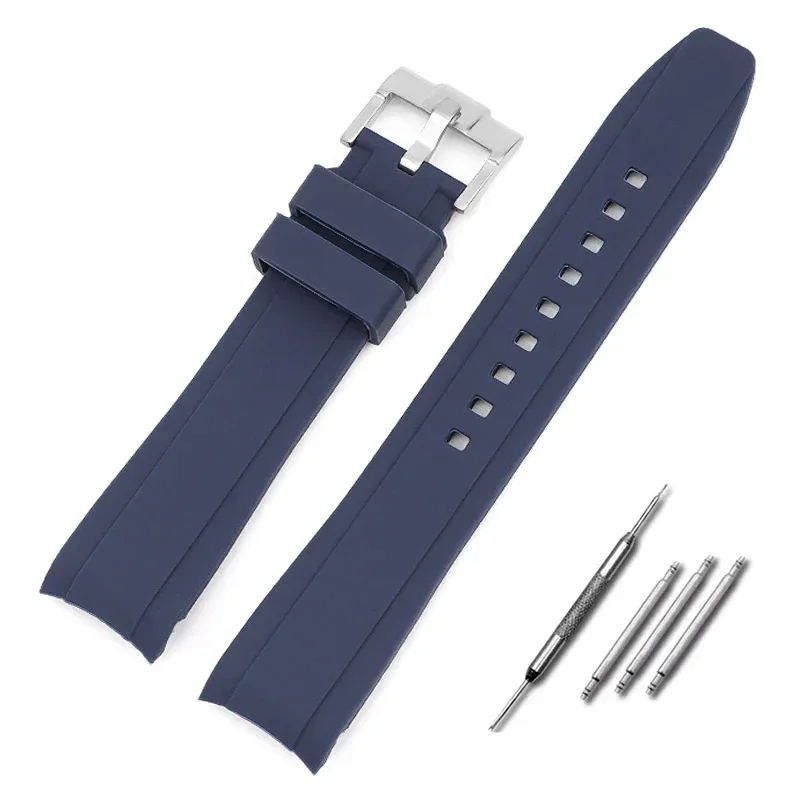 for Omega for Swatch Watch Band for Moon Curved End Watchband Silicone Strap 20mm Waterproof Sport Mens Women Rubber Bracelet