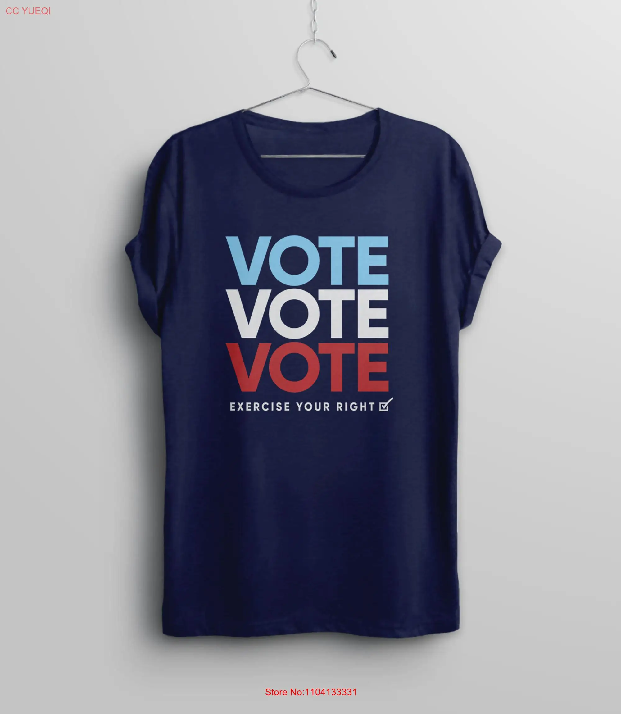 

Футболка Vote для женщин или мужчин, политическая красная, белая, синяя, 2023, ботинки в стиле ретро с длинными или короткими рукавами