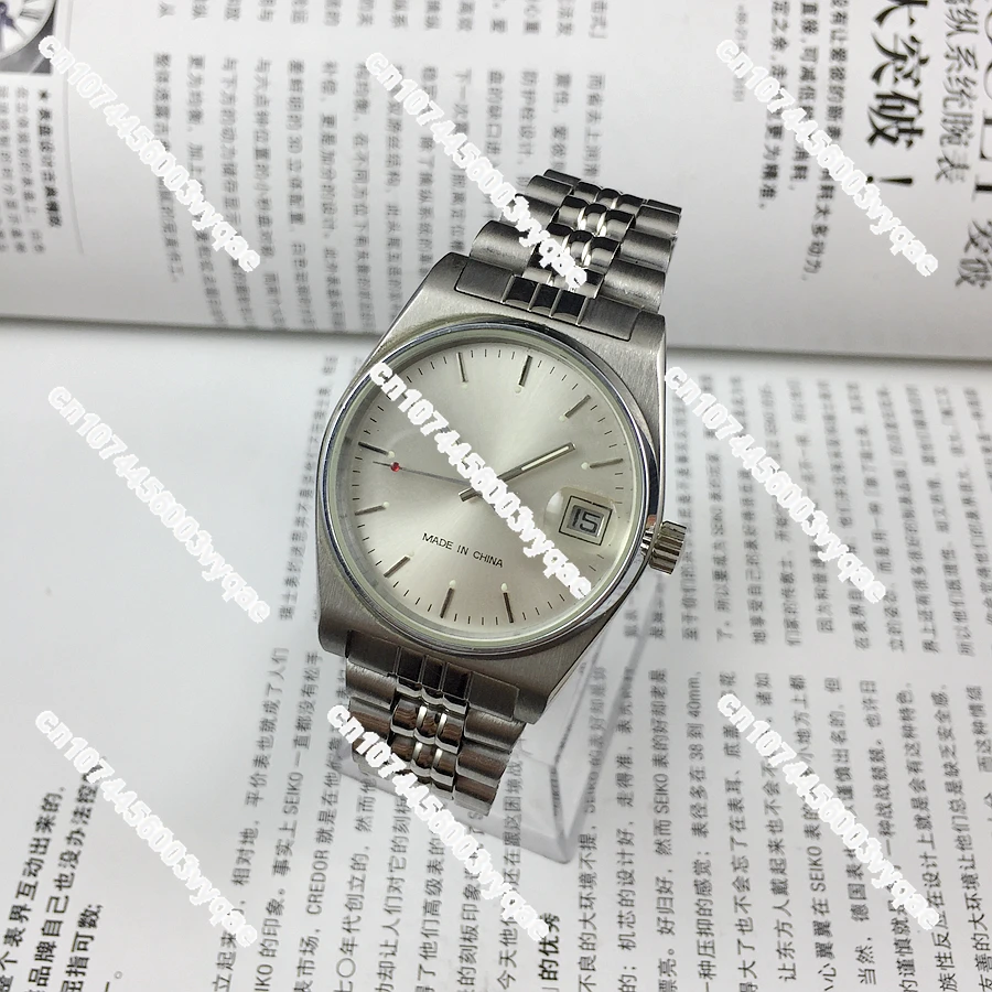 Original stock, watch all steel silver surface single calendar manual mechanical watch diameter 36mm