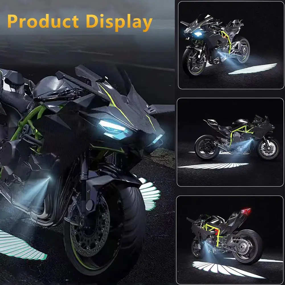 Motorcycle Wing Welcome Light Angel Wing Light Rearview Mirror Welcome Light Wing Carpet Projection Motorcycle Accessories