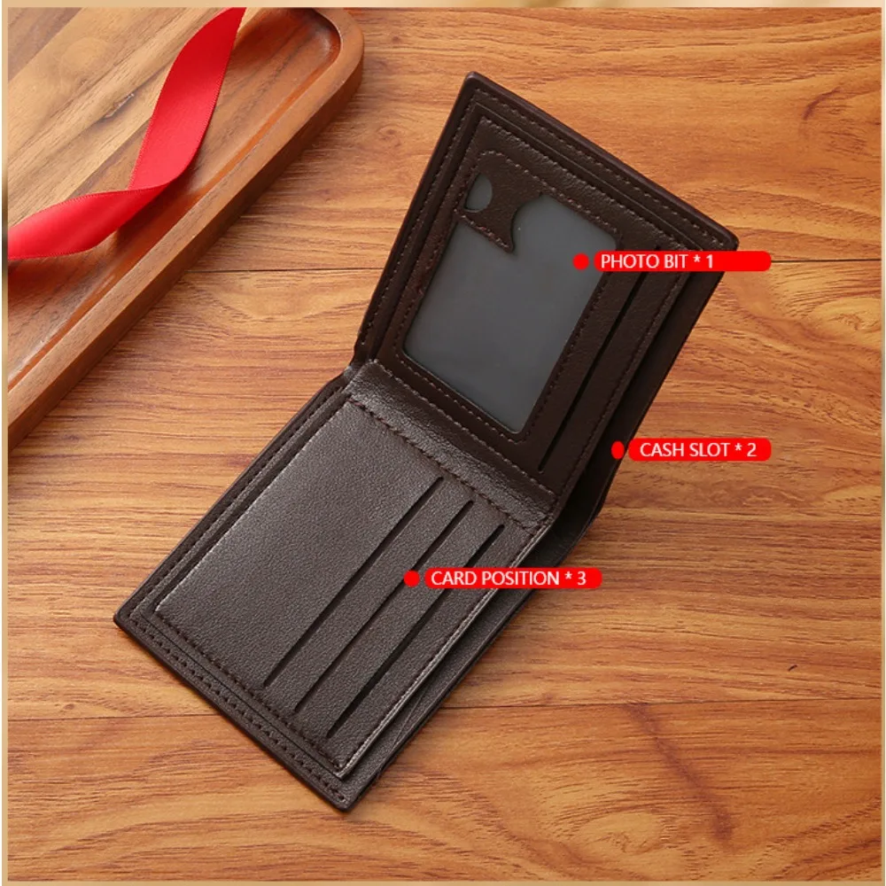 فتحة متعددة عادية سعة كبيرة عملة المحفظة الذكور حامل البطاقة محفظة متعددة الوظائف حقيبة الرجال محفظة أسود بولي Leather الجلود #5