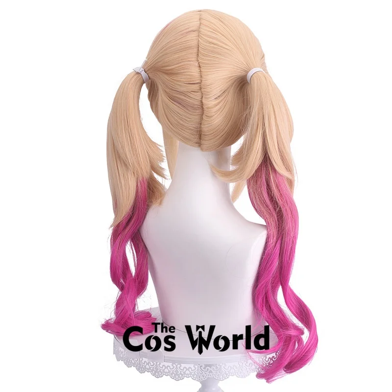 Parrucca cosplay anime di Halloween ondulata lunga 70 cm/27 pollici di Marin Kitagawa Cat Girl, in fibra sintetica resistente al calore + cappuccio per parrucca