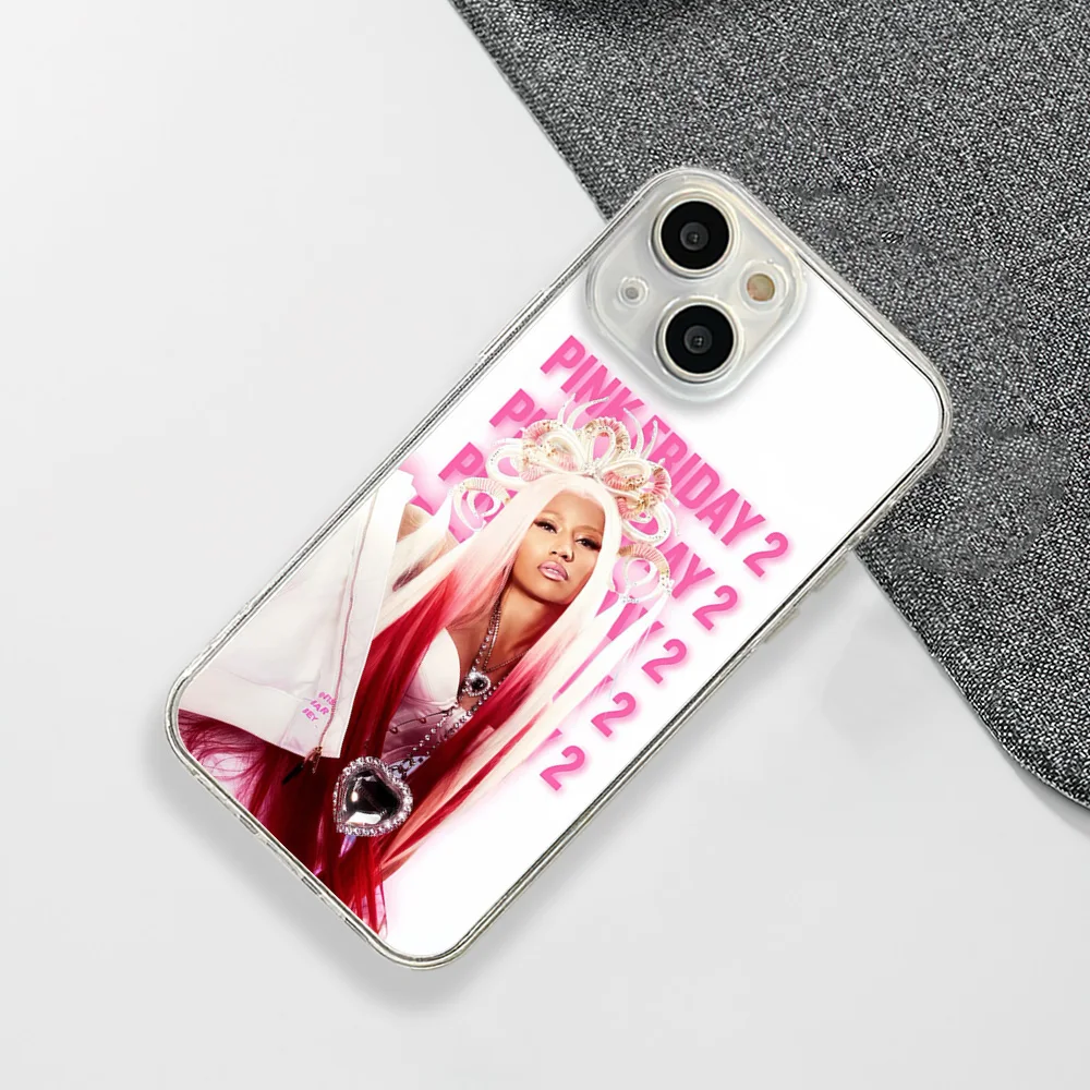 Nicki Minaj Rapper Pink Friday 2 Phone Case For IPhone 15 14 13 12 11 Transparent Magnetic Suction Cover