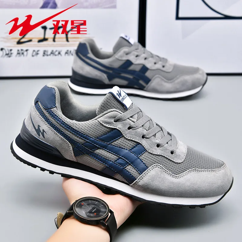 

New Men Casual Sneakers Mesh Breathable Soft Sole Lace Up Fashion Outdoor Walking Sports Shoes All Season Comfort Male Footwear