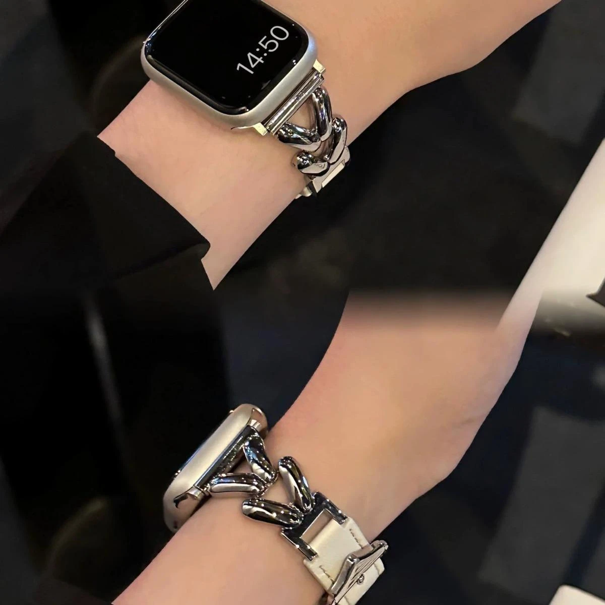 حزام ربط الحب المعدني الممتاز، مناسب لساعة Apple 8/iwatch76543/s9