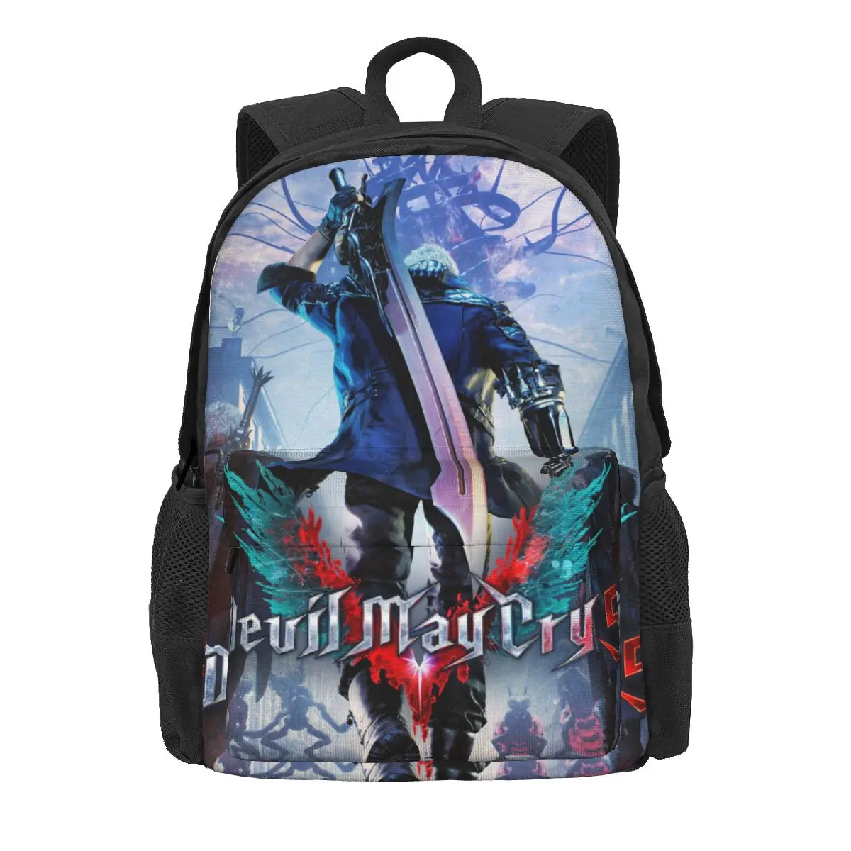 

D-Devil May Cry Video Game Women Backpack Mochila 3D Print Children School Bag Dmc Laptop Rucksack Boys Girls Shoulder Bag