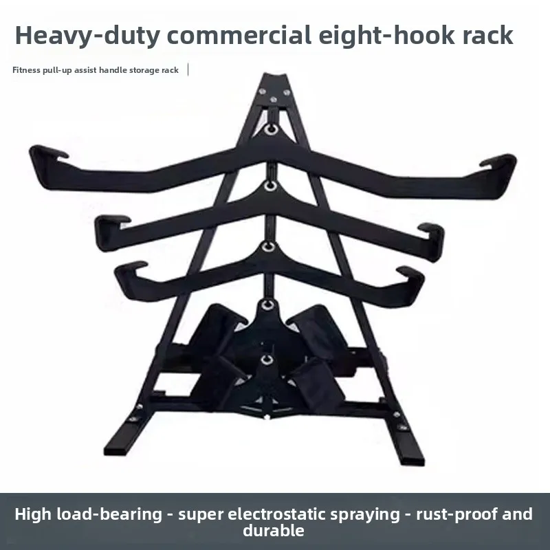 Ornament 8 Hooks, Spray Plastic Pull Back Handle Shelf, Removable Hanger, Simple Storage Rack, Handle Iron Placement Rack