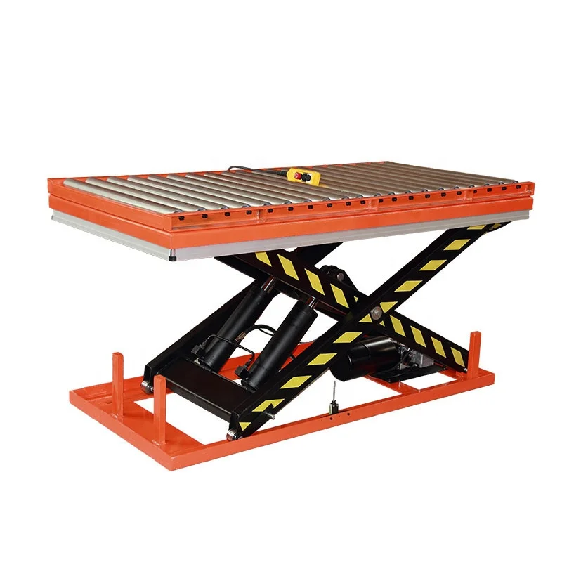 

High Quality Scissor Table Lift with Rollers Easy to Assembly and Disassembly Lift Table Size Customized Height Adjustable