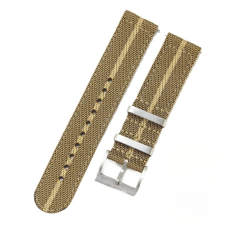 قسط طبقة مزدوجة المنسوجة النايلون قماش حزام ساعة اليد 20 22 مللي متر دائم مقاوم للماء قوي ل تيودور تيسو الأسود الغواصة DW كاسيو