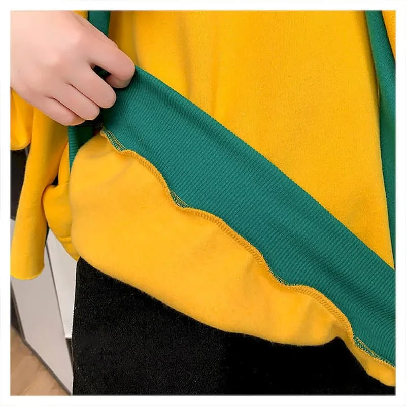 Modne koreańskie polarowe grube bluzy z kapturem damskie jesień/zima luźne duże rozmiary kurtka z kapturem odzież damska codzienna kurtka 2025