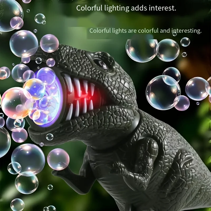 Machine à bulles électrique poreuse dinosaure, jouet avec fonction Cool de têtes secouantes de la lumière, cadeaux d'anniversaire pour garçons et filles, nouvelle collection