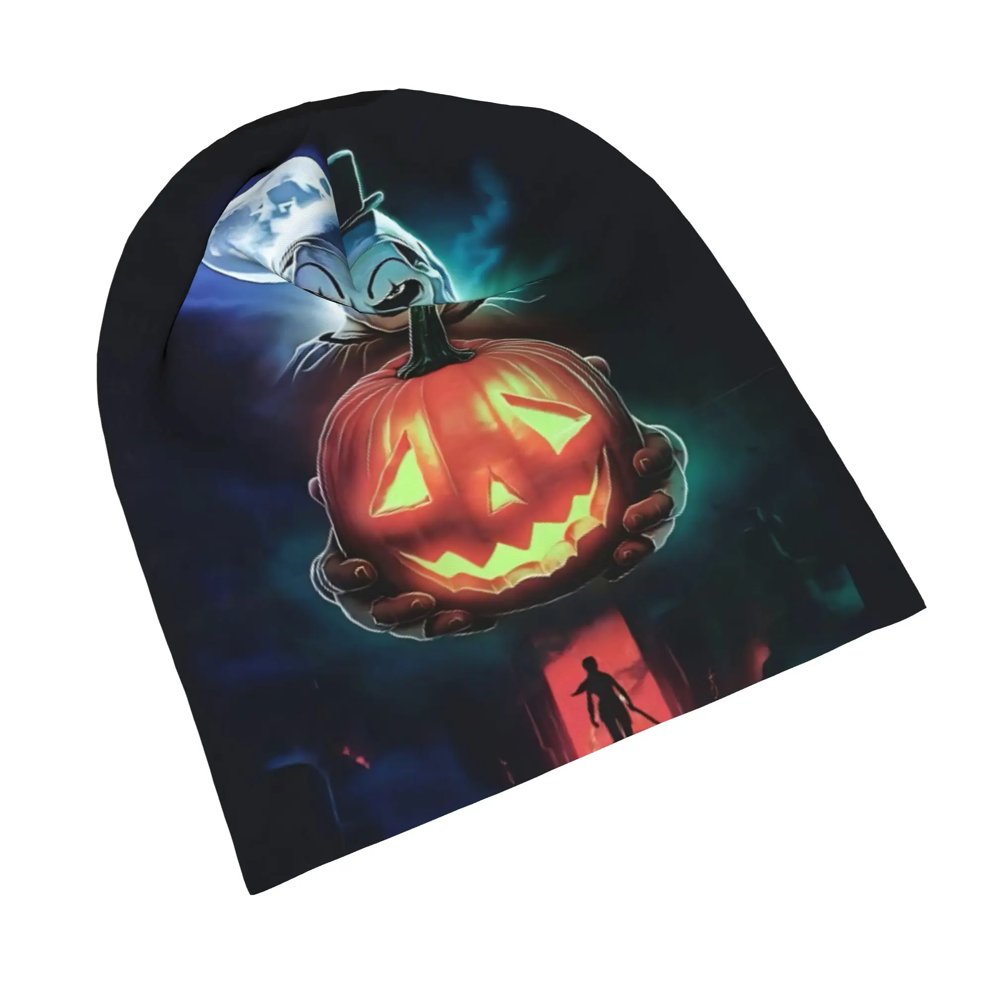 Terrifier Halloween pumpkin Bonnet Hat Goth Outdoor Horror Movie Skullies Beanies Hat Unisex Warm Head Wrap Caps