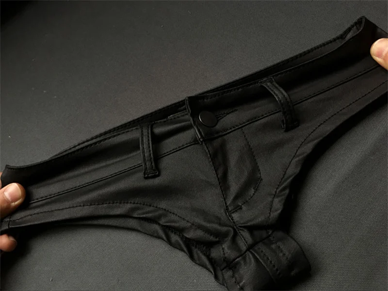 여성 로우 웨이스트 스트레치 미니 데님 반바지 핫팬츠 비치 파티 클럽웨어 블랙 스키니 PU 인조 가죽 반바지