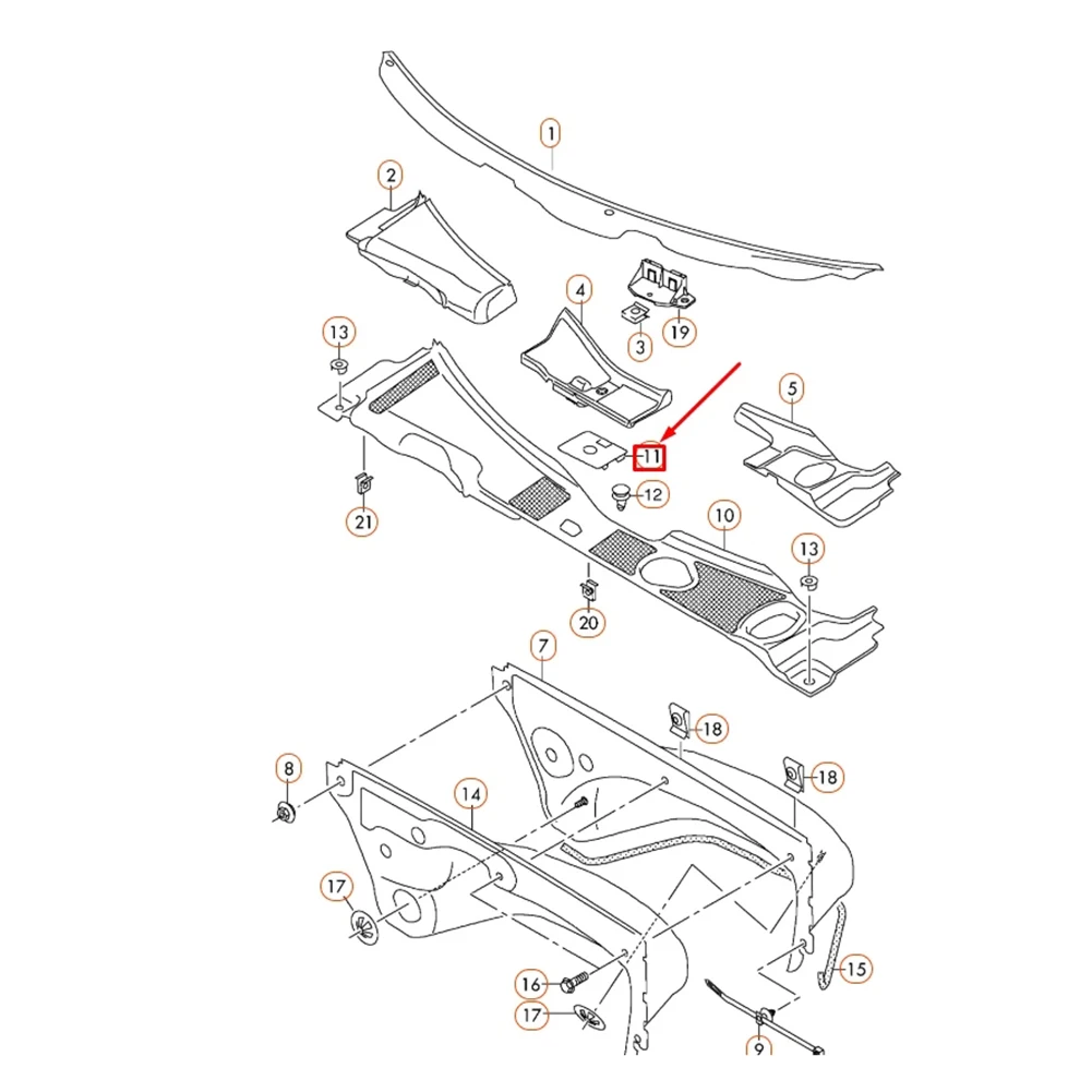 Precision Match Battery Tray Cover Cap for For A4 B8 S4 A5 S5 2008-2015 OE 8K1819424 Rubber Based Automotive Component