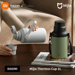 Xiaomi MIJIA 1L Insulated Vacuum Water Cup High-capacity 316 Stainless Steel Liner Long-Lasting Lock Cold 24 Hours Keep Warm