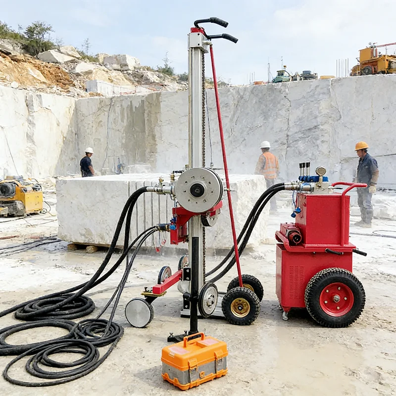 Hydraulic Diamond Wire Saw Concrete Cutting Equipment for Bridge Girder Removal and Bearing Replacement with 360 Degree Frame