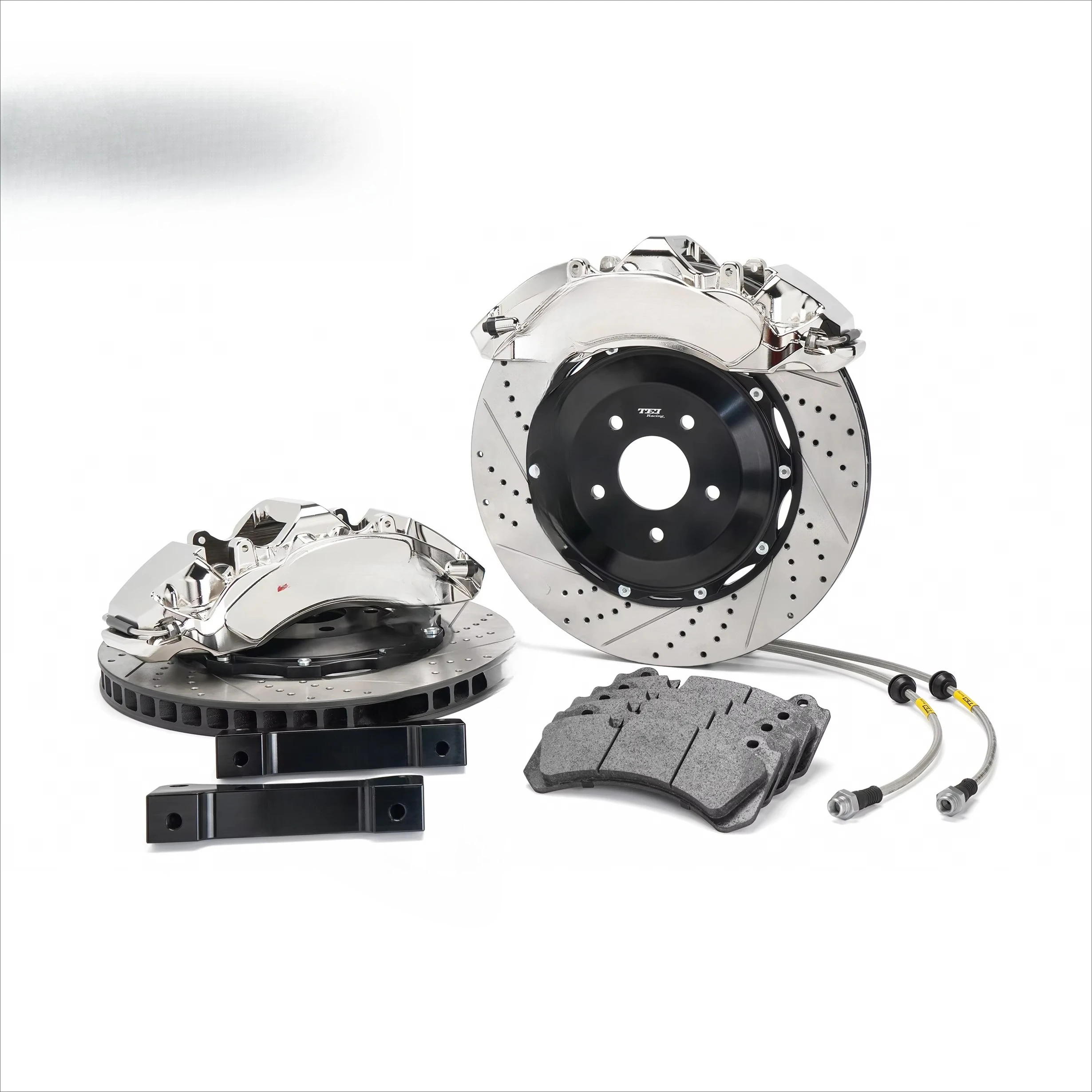 S60-EXPLORE Front and Rear Big Brake Kit 6 Piston and 4 Piston Caliper BBK Auto Brake System for Mustang  20 Inch Car Rim