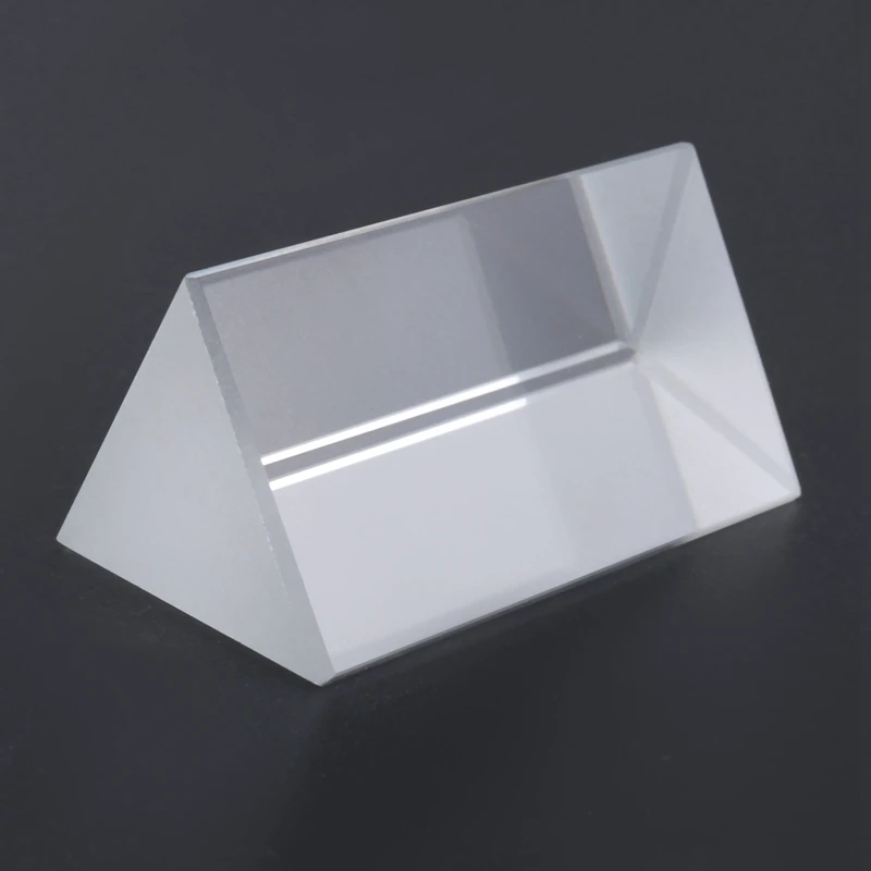 4Pcs Clear Triangular Prism for Rainbow Lights Crystal Optical Prisms Glass Physics Teaching Refracted Light Spectrum-A50M