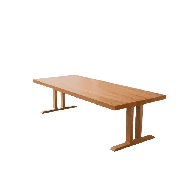 Horizontal hall sofa back long table all solid wood desk workbench large board table living room integrated study table desk