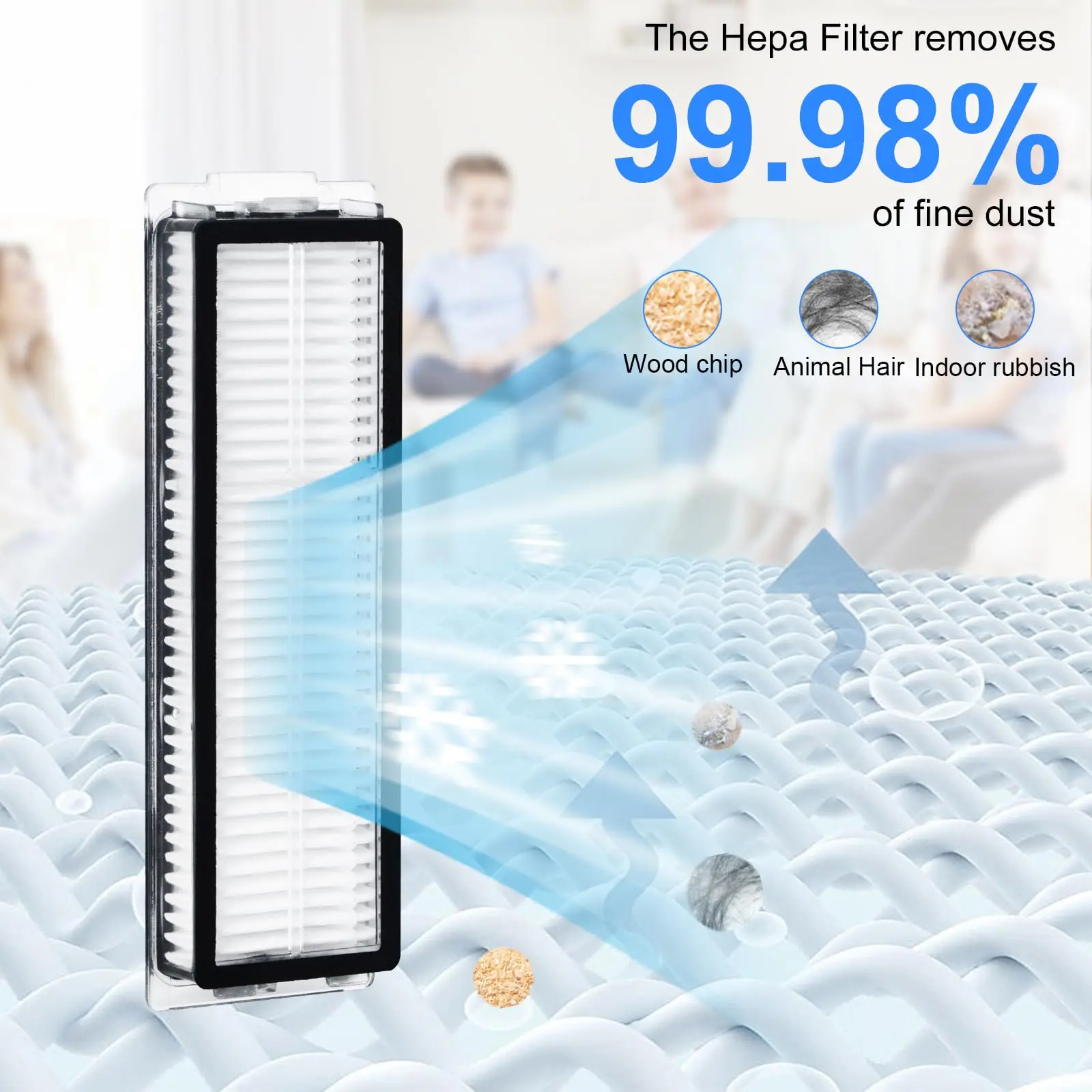 ملحقات فلتر Hepa لجزء استبدال المكنسة الكهربائية الروبوتية Xiaomi X20 Max/X20 Pro/Mijia M30، فلتر قابل للغسل وإعادة الاستخدام #4